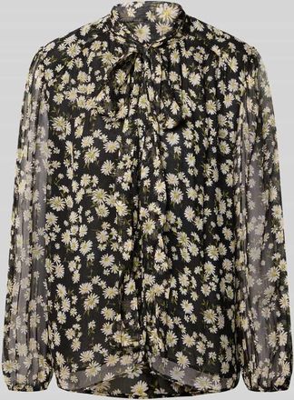 Mango Regular Fit Bluse mit Schleifen-Detail Modell BELLE in Black, Gr&ouml;&szlig;e XS