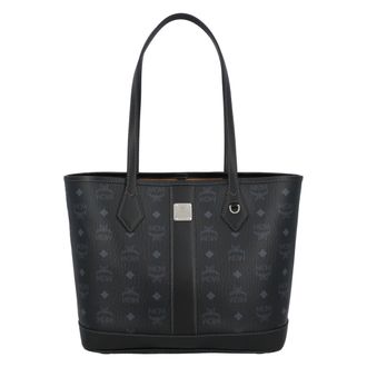 MCM Neuer Liz Shopper Small in Visetos in Schwarz Monogram Handtasche Damen