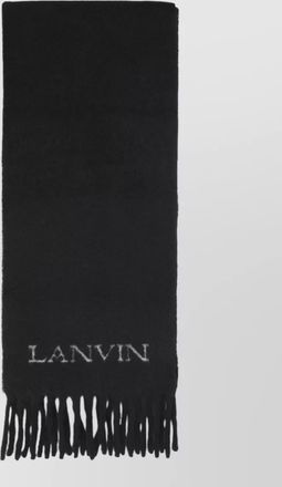 Lanvin alpaca blend woven scarf fringed edges