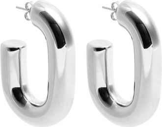Paco Rabanne XL Link Hoop Earrings - Silver - One Size