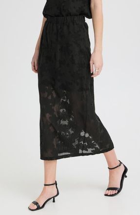 Ichi Lace Maxi Skirt in Black at Nordstrom, Size X-Large