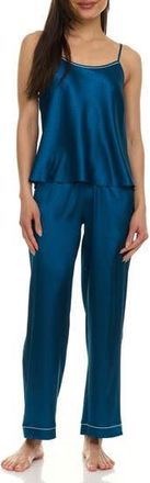 Flora Nikrooz Jamie 2.0 3-Piece Pin Dot Travel Pajamas in Prada Blue at Nordstrom Rack, Size X-Small