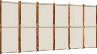 vidaXL Biombo Divisor De 6 Paneles Gris Claro 420x180 Cm Vidaxl