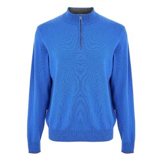 Callaway Heren Gebreide Trechterhals Sweater Top (Lapis Blauw)