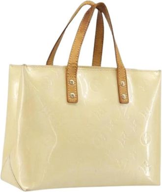 Louis Vuitton Pre-owned Patent Leather Hand Bag - Dames - Vintage Shopper - Beige - ONE Size - Leer - Vintage