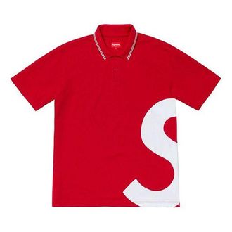 SUPREME SS19 S Logo Polo Side S Logo Polo Shirt Unisex Red SUP-SS19-10391