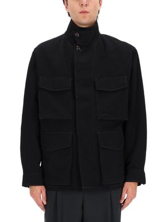 Christophe Lemaire Black Boxy Cotton Jacket
