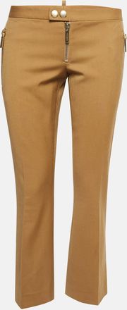 Dsquared2 Brown Gabardine Zipper Detail Trousers