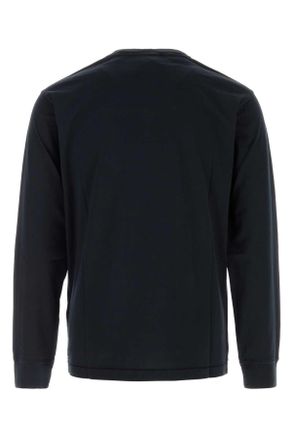 Stone Island Logo-Embroidered Cotton Shirt - Navy