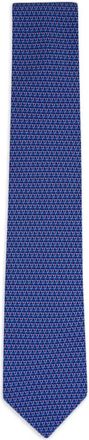 Ferragamo patterned tie - Blue