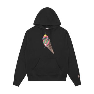 Icecream Hoodies, male, Black, Size: XS Cone MAN Popover Hood