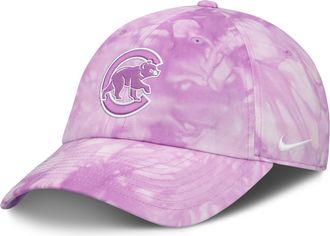 Nike Chicago Cubs Club Nike Mens MLB Adjustable Hat in Pink | NB0110AEJ-P5U
