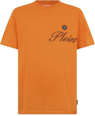 Philipp Plein Round Neck T-Shirt Signature - Heren - T-shirts - Oranje - M - Katoen - Tops