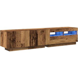 vidaXL Vidaxl - Mueble Tv Luces Led Madera Ingenier&iacute;a Envejecida 180x35x40 Cm