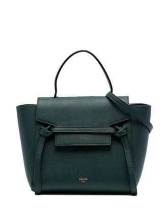 Celine 2019 Nano Grained Calfskin Belt Bag satchel - Green