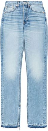 Re/Done high-rise light wash jeans - women - Cotton - 23 - Blue