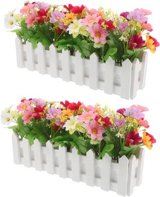 OEM Piezas De Flores Artificiales En Macetas Resistentes A La Intemperie, Decoraci&oacute;n Para Interiores Y Exteriores, Juego De Plantas Artificiales Para Boda
