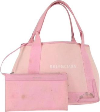 Balenciaga Pre-owned Canvas Tote Bag - Dames - Vintage Shopper - Roze - ONE Size - Vintage