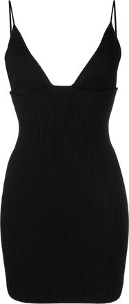 Dsquared2 V-neck mini dress - women - Viscose/Polyester - S - Black