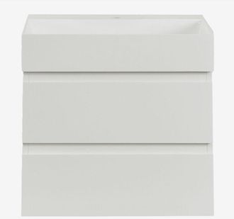 Sklum Conjunto De Mueble De Ba&ntilde;o En Madera Y Chapa De Fresno Con Lavabo Integrado Ona Sklum