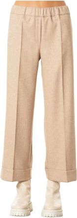 D.exterior Pantaloni Larghi Corti alla Caviglia - - Trousers - Donna - Marrone - S