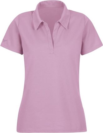 Trigema Poloshirt TRIGEMA TRIGEMA Poloshirt ohne Knopfleiste, Damen, Gr. XS, lila (orchidee), 100% Baumwolle, Basic, Shirts Poloshirt