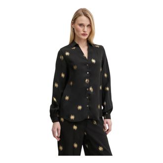 Never Fully Dressed Dames, Blouses & Shirts, Zwart, Maat: S Poliester