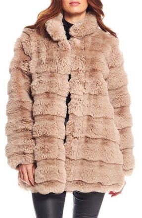 Donna Saylers' Fabulous-Furs Rainier Reversible Faux Fur Coat in Camel at Nordstrom, Size 3X-Large