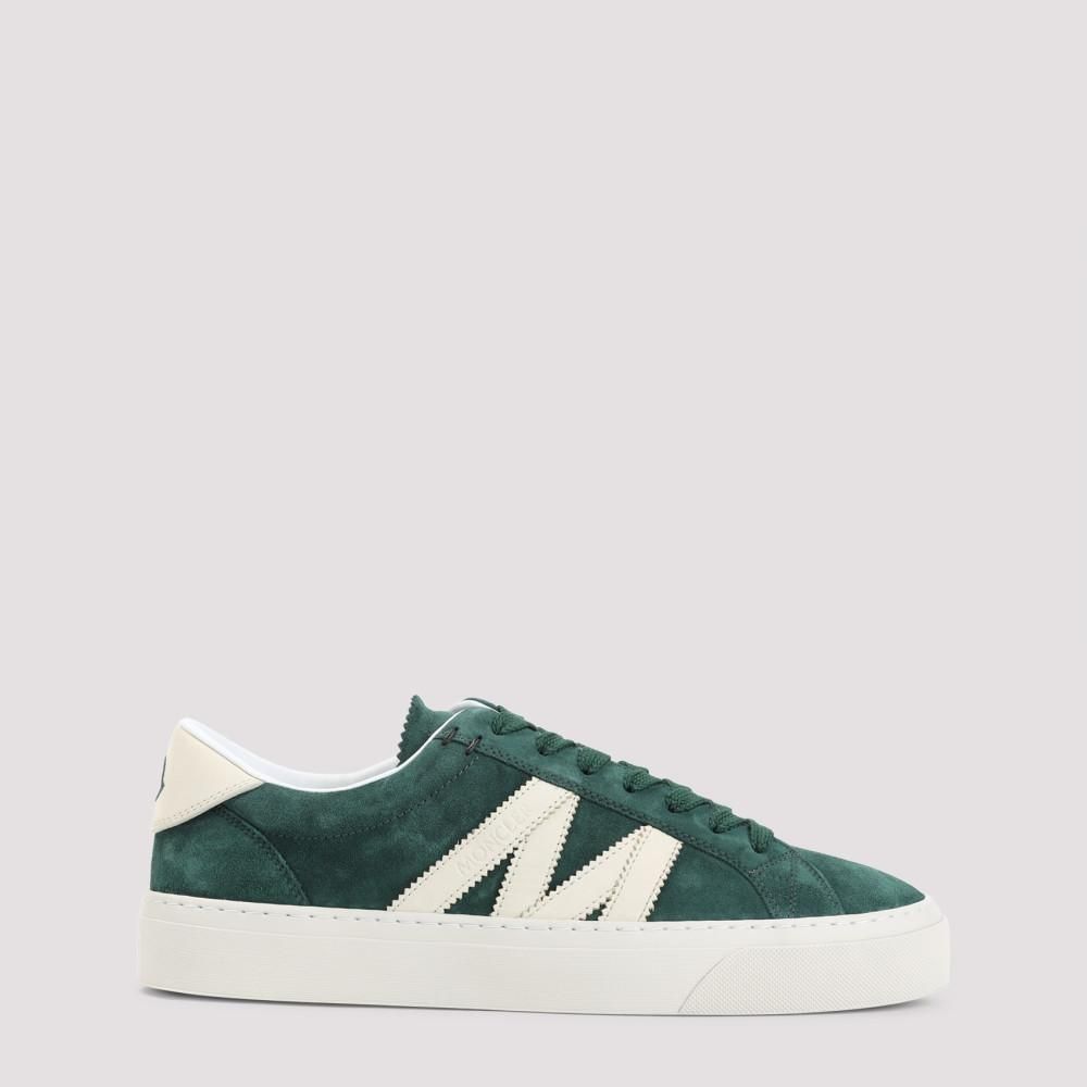 スニーカー MONCLER Low-top leather sneakers Verde Moncler Low-top sneakers for Men | Online Sale up to 41% off