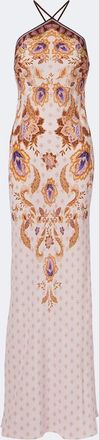 Alexandra Miro Adeline printed halterneck maxi dress