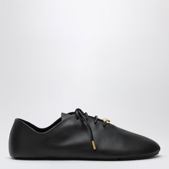 Loewe Black Pebble Soft Lace-Up Shoes in Calf Nappa Leather