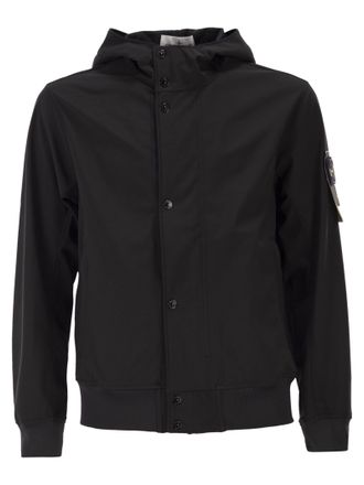 Stone Island Jacket With Hood And Water And Wind Resistant Membrane