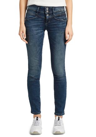 Tom Tailor Slim-fit-Jeans TOM TAILOR Alexa Slim, Damen, Gr. 31, L&auml;nge 30, blau (random bleached), Denim/Jeans, Obermaterial: 98% Baumwolle, 2% Elasthan, Jeans Sl