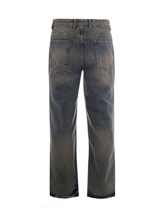 Represent Mens Jeans R3 Baggy Blue Cream Cotton