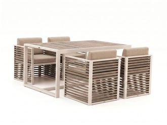 Bellagio la vita attrattiva Bellagio Cadora 160cm dining tuinset 5-delig