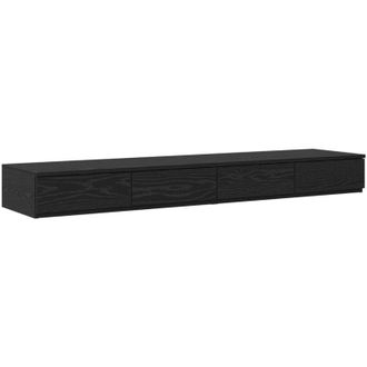 vidaXL Vidaxl - Bed Drawers Black oak 150 x 36.5 x 16.5 cm Engineered wood