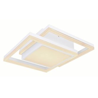 Netlighting Squares Semi Ceiling Light White 2x LED Dimmable 3000-6000K Remote
