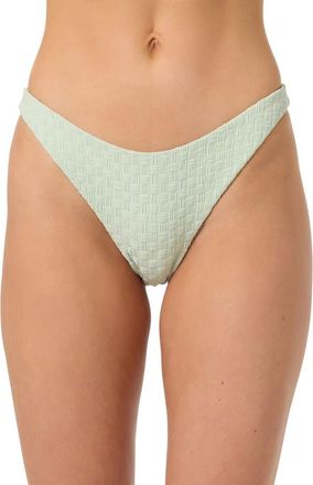 O'Neill Willow Weave Flamenco Bikini Bottoms in Green Lily at Nordstrom, Size Xx-Large