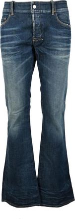 Diesel Katoen Elastaan Jeans - Dames - Flared Jeans - Blauw - W32 - Katoen - Jeans