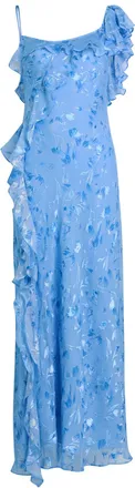 Rixo Rixo Ester Devor&eacute; Silk-blend Maxi Dress - Blue - 16 (UK 16 / XL)