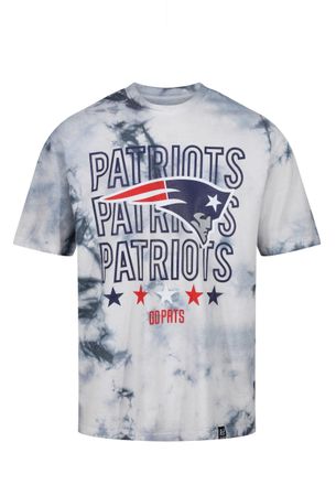 Recovered Clothing New England Patriots NFL Tie-Dye Relaxed Oversized Navy White T-Shirt