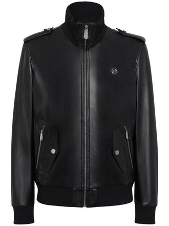 Philipp Plein Bomberjack met logopatch - Zwart