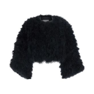 Yves Salomon Faux Fur & Shearling Jassen - Dames - Jassen - Zwart - XS - Jassen