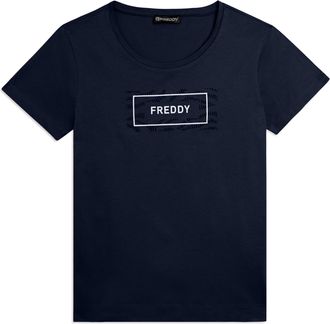 Freddy T-shirt con Logo FREDDY su Grafica Ondulata