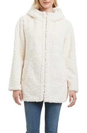 Sanctuary Textured Faux Fur Jacket in Cream at Nordstrom, Size Xx-Large