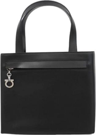 Ferragamo Pre-owned Handbags, female, Black, Size: ONE SIZE Pre-owned Leather Handbag