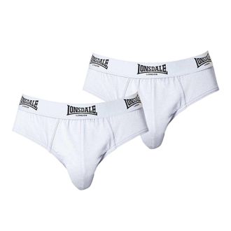 Lonsdale Heren Contrast Tailleband Slip (Set van 2) (Wit)