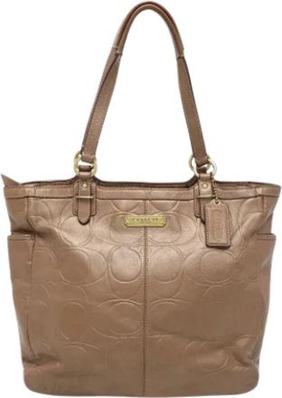 Coach Pre-owned Leather totes - Dames - Vintage Shopper - Bruin - ONE Size - Vintage