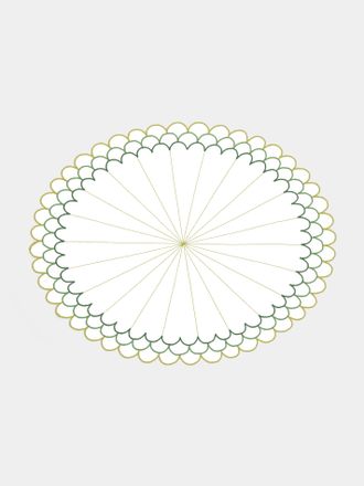 Los Encajeros Escamas Embroidered Linen Placemats (Set of 4)