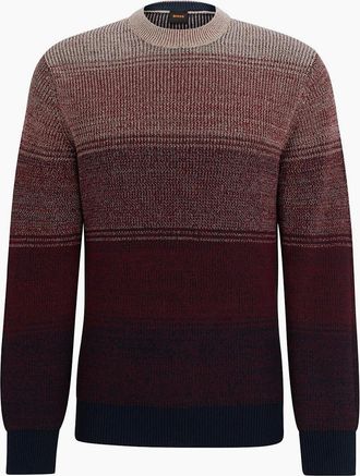 HUGO BOSS Mens Crew Neck Long Sleeve Regular Fit Sweater - Navy - Size: 36